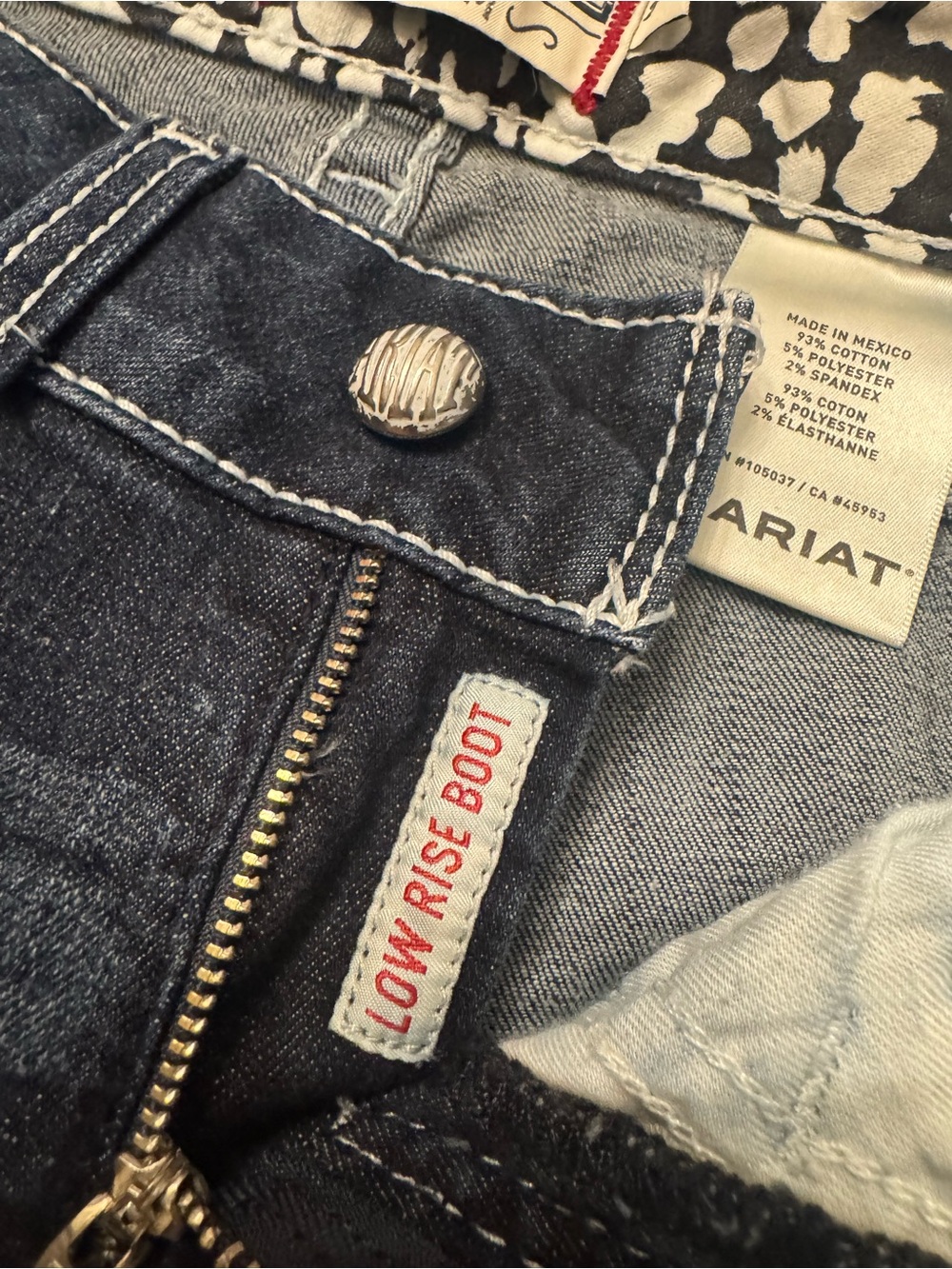 Ariat Size 25 R Low Rise Boot Jeans Denim - Picture 5 of 9